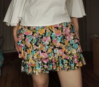 Falda floral volantes - Talla M