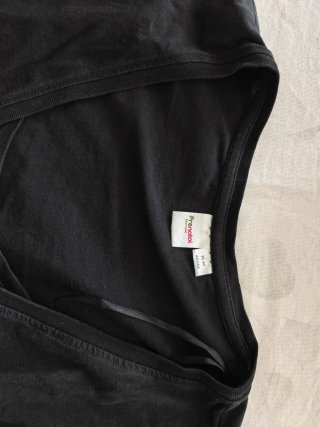 Camiseta premamá y lactancia negra