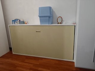 Letto a scomparsa beige/marrone