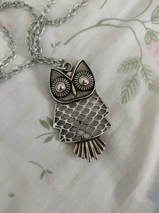 Colgante plata búho