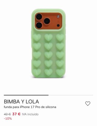 Funda Bimba y Lola iPhone 17 Pro Corazones