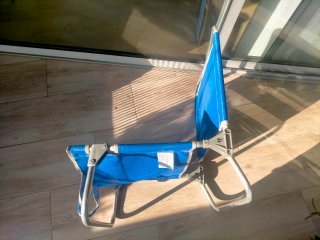 Silla plegable playa azul