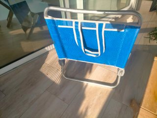 Silla plegable playa azul