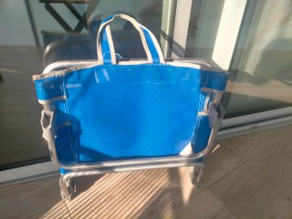 Silla plegable playa azul