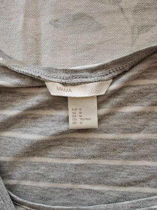 Camiseta lactancia H&M rayas gris Talla M