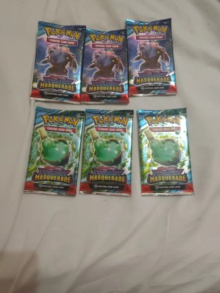 6 Sobres Pokémon Scarlet & Violet: Mascarada Crepu