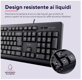 Trust Taro Set Tastiera E Mouse Cablati USB Italia
