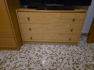 Cómoda de madera 3 cajones