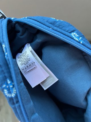 Neceser acolchado azul estampado