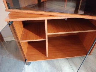 Mueble TV giratorio puertas abatibles