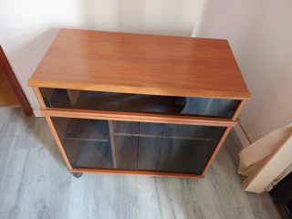 Mueble TV giratorio puertas abatibles