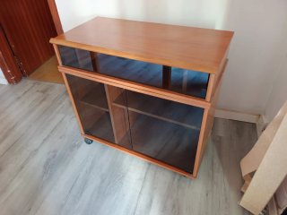 Mueble TV giratorio puertas abatibles