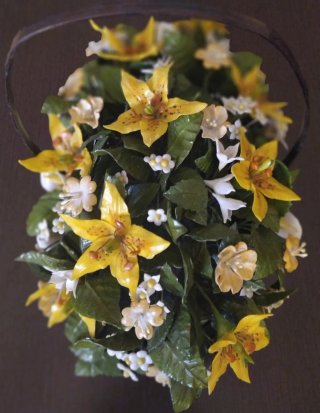 Cesta Flores Hechas a Mano