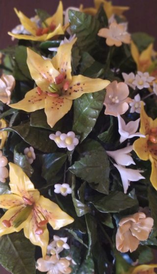 Cesta Flores Hechas a Mano