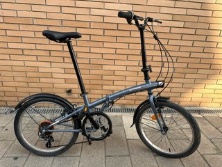 Bici plegable B'TWIN gris