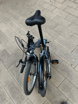 Bici plegable B'TWIN gris