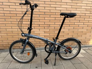 Bici plegable B'TWIN gris