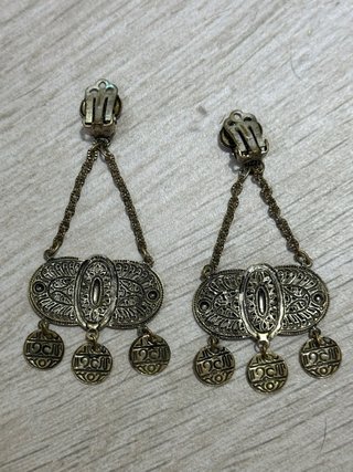 Pendientes vintage filigrana dorados