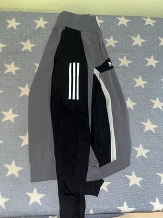 Chaqueta Adidas Media Cremallera Gris/Negra