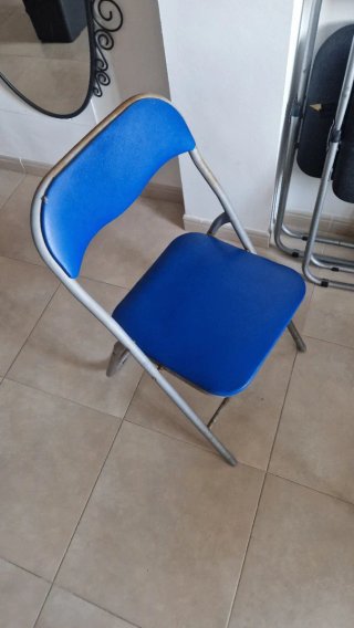 4 Sillas Plegables Metal/Tela