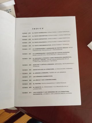 Oposiciones Lengua y Literatura Secundaria Temario