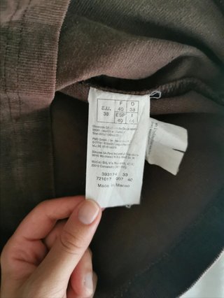 Minivestido marrón de pana estilo vaquero