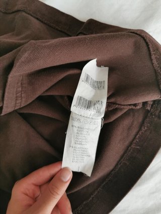 Minivestido marrón de pana estilo vaquero