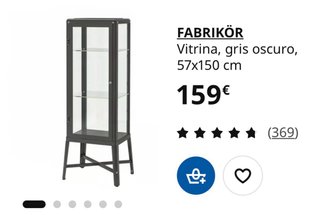 Vitrina Metálica Gris oscuro Ikea