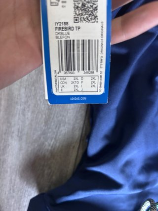 Pantalón chándal Adidas Firebird Azul XXL