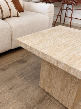 Mesa de centro imitación mármol/piedra