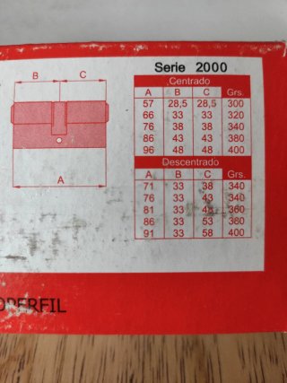Bombillo Cerradura UCEM Cilindro Europerfil