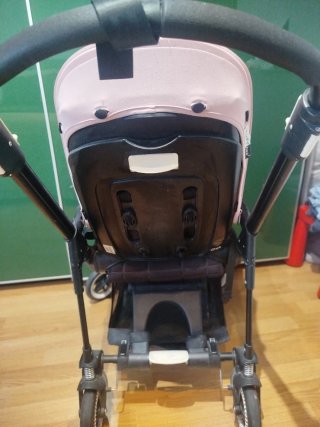 Silla de Paseo Bugaboo Bee 3 negra con capota rosa