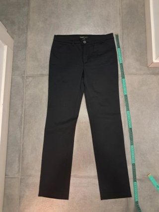 Pantalón recto Mango T.38 Negro