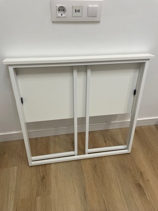 Mesa escritorio plegable madera y metal