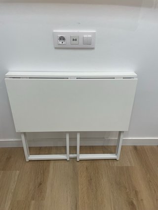 Mesa escritorio plegable madera y metal