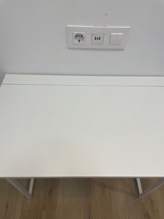 Mesa escritorio plegable madera y metal