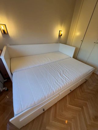 Sofá cama blanca con cajones ikea