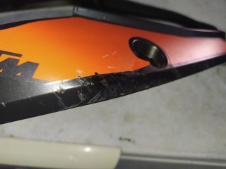 Plástico trasero KTM Naranja/Negro