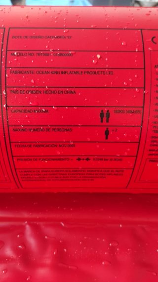 Kayak hinchable rojo para 2 adultos