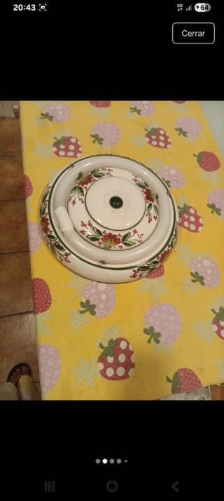 Lámpara de cerámica decorada