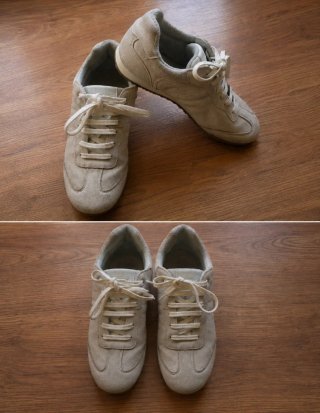 Zapatillas Lefties grises con cordones blancos
