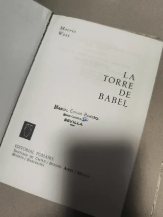 Libro La torre de Babel de Morris West