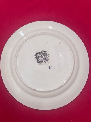 Antiguo plato Cartuja borde dorado
