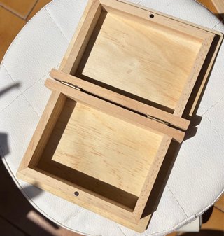3 cajas de madera decorativas  tapa