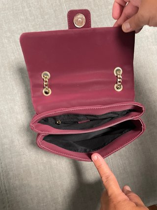 Bolso Boslo Burdeos Cadena Dorada