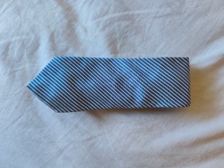 Corbata de seda rayas azul y blanco Pierre Cardin