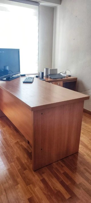 Mesa de despacho con ala y 2 cajoneras