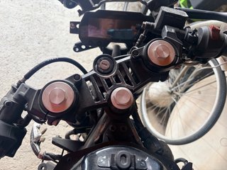 Moto deportiva accidentada