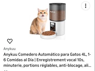 Comedero Automático Gatos Anykuu 4L