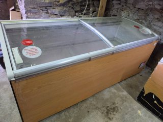 Congelador horizontal con tapa de cristal